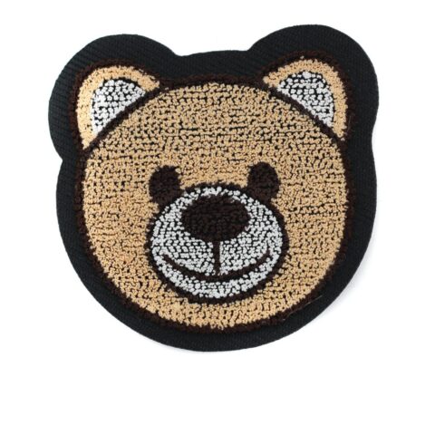Tan bear iron on chenille patches