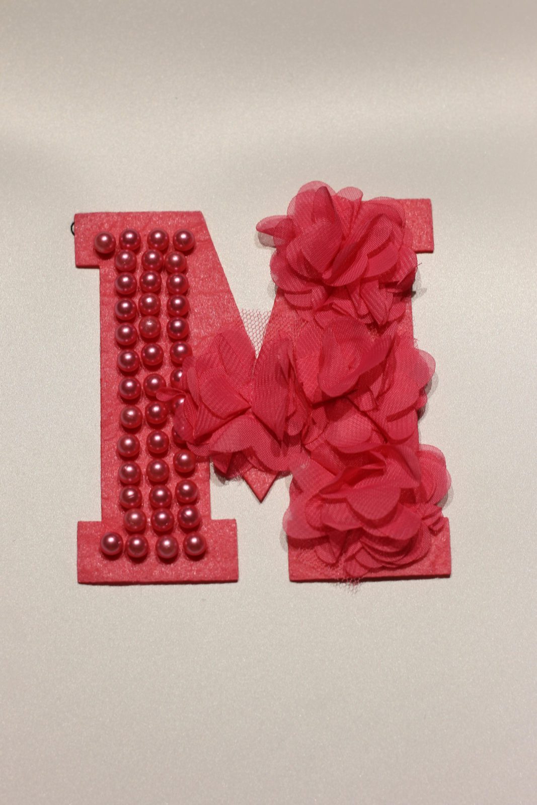 Letter M Beaded Patches 