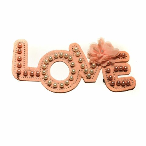 Pink Love beaded patches
