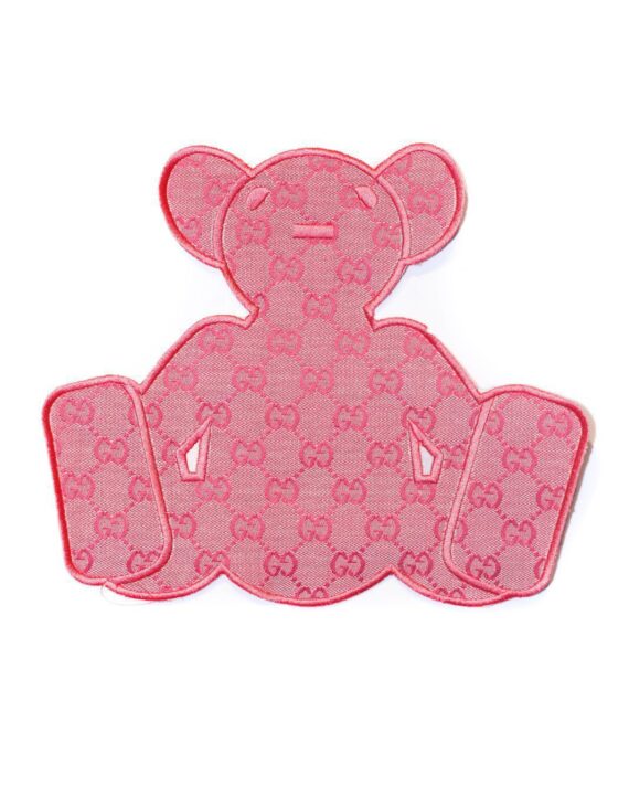Large pink bear patch - Creo Piece