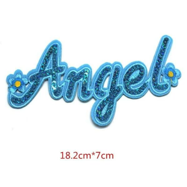 Cute Iron on angel embroidered patch