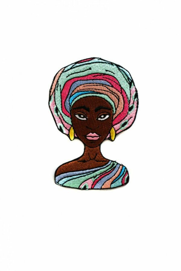 Afro women embroidered patch