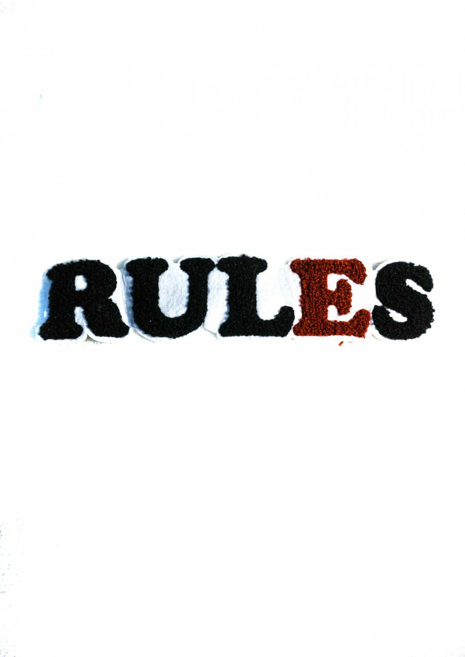 Rules large chenille patches