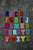 Colorful Alphabet chenille letters patch