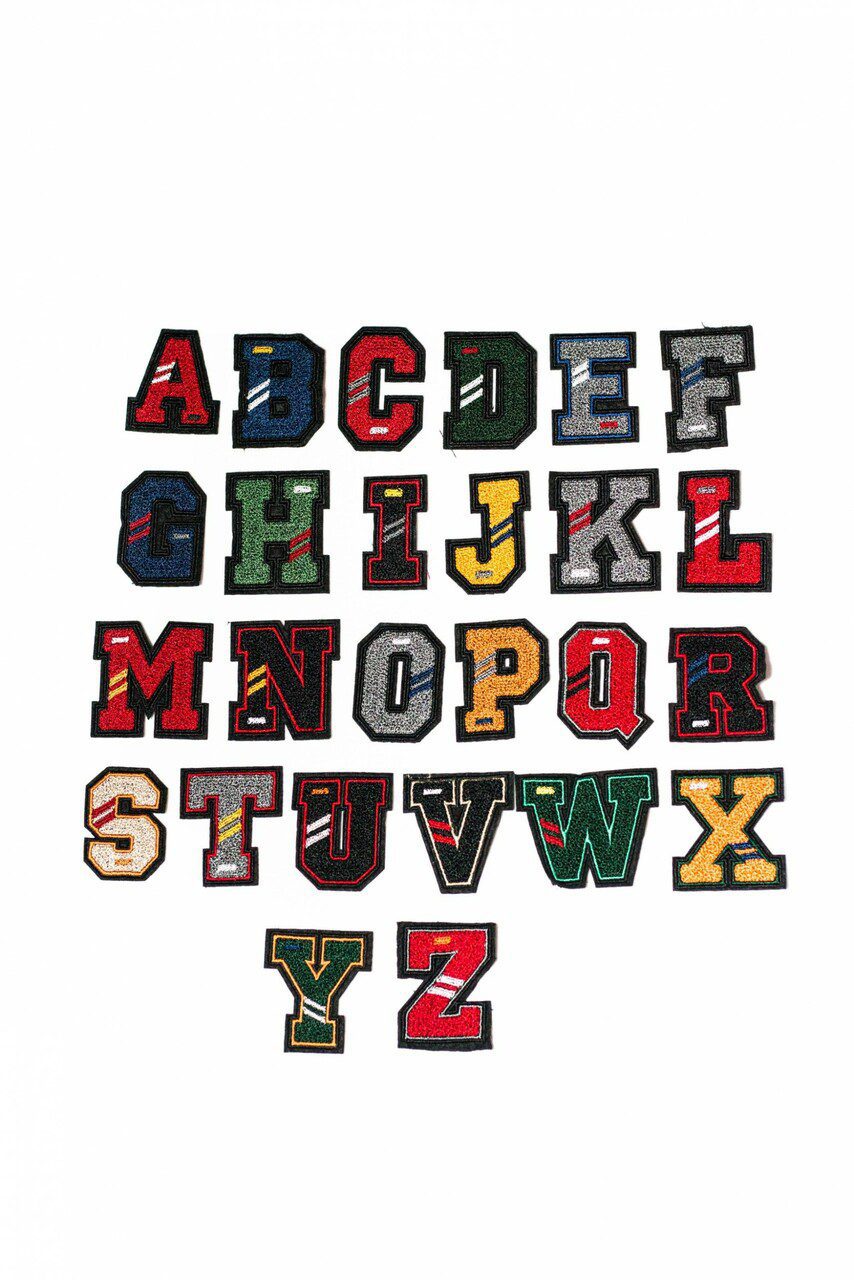 Alphabet chenille letters patch