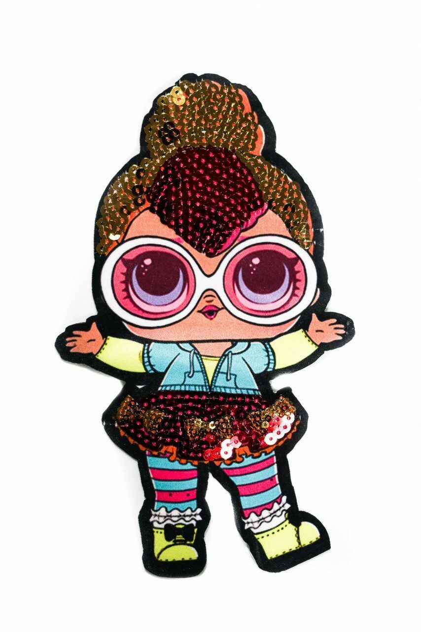 Doll Glasses Girl Sequin patch