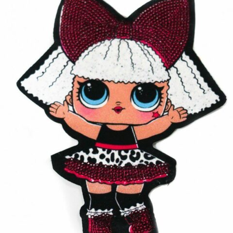 Lol White hair Doll Girl Sequin patch