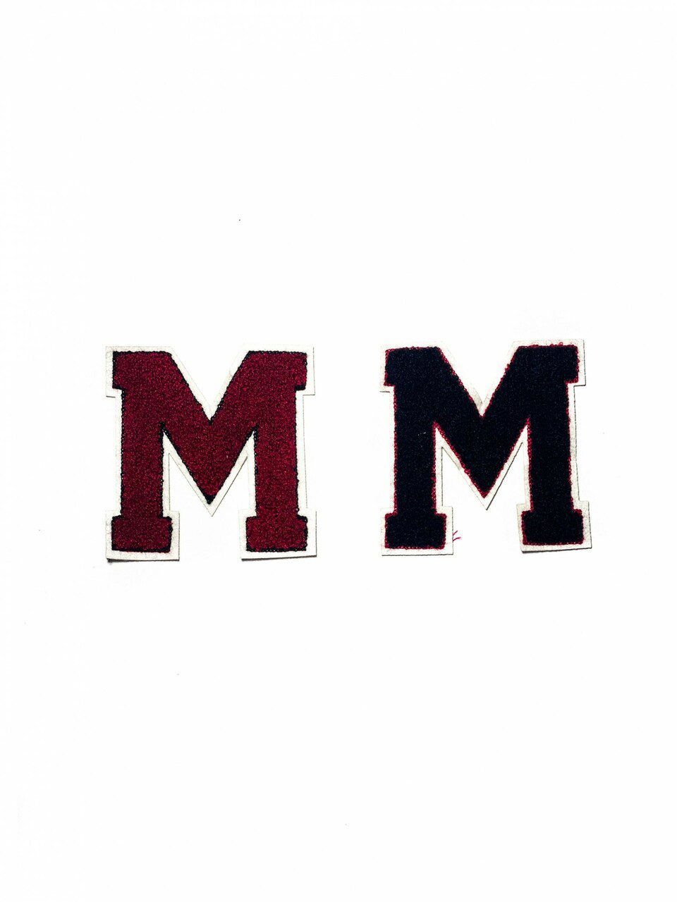 Sew on "M" chenille patch