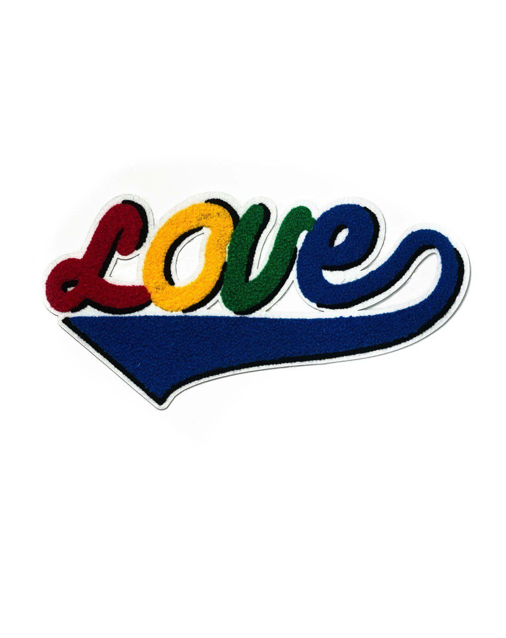 Colorful love chenille patch