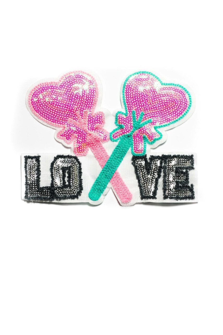 Love Pink Embroidered patch
