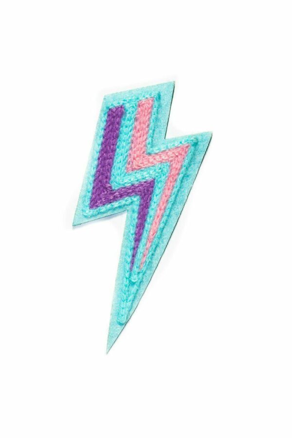 Colorful Chenille Bolt Iron on patch