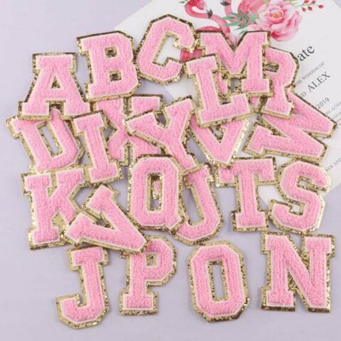 Peel and Stick glitter chenille letters