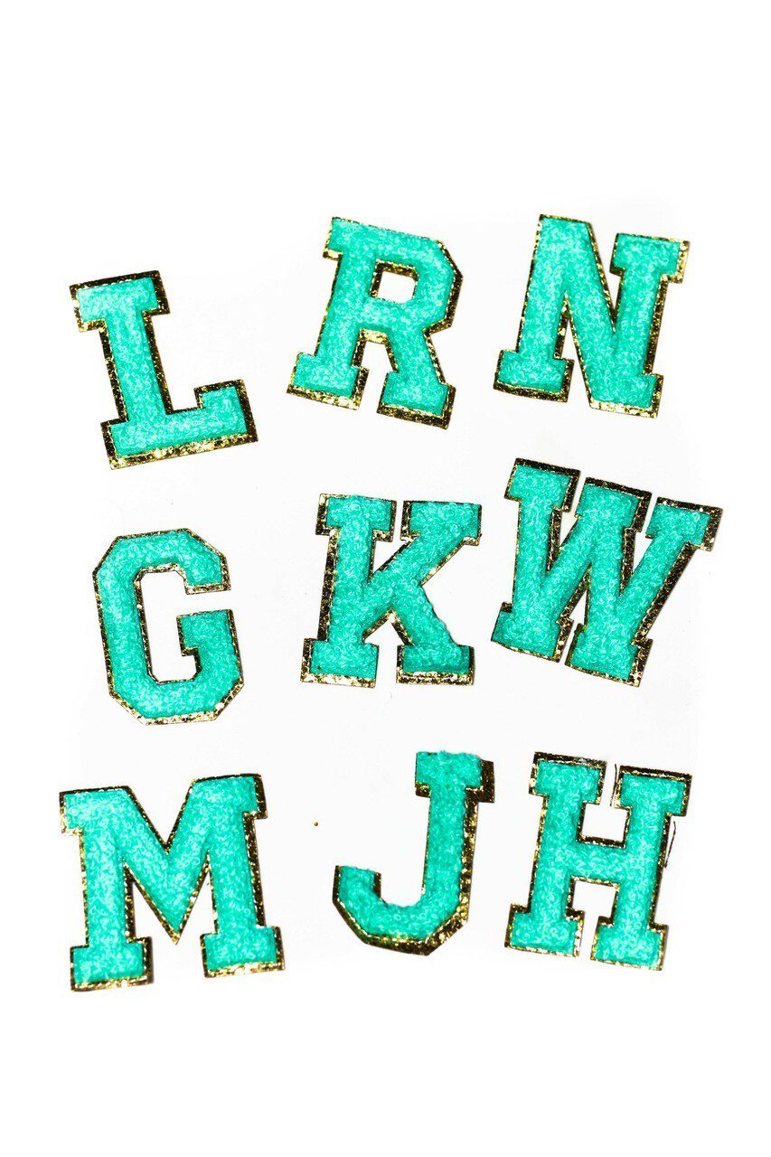 Chenille Iron-On Letters (LIME)
