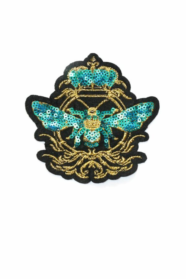 Bee Embroidered sequin patch