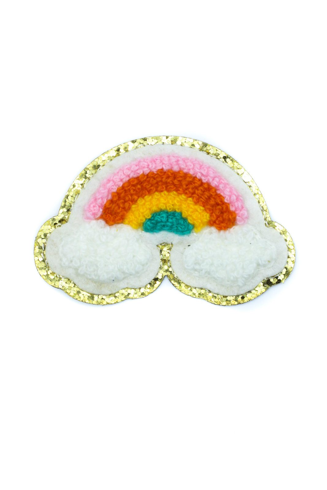 Glitter Rainbow iron on chenille patches