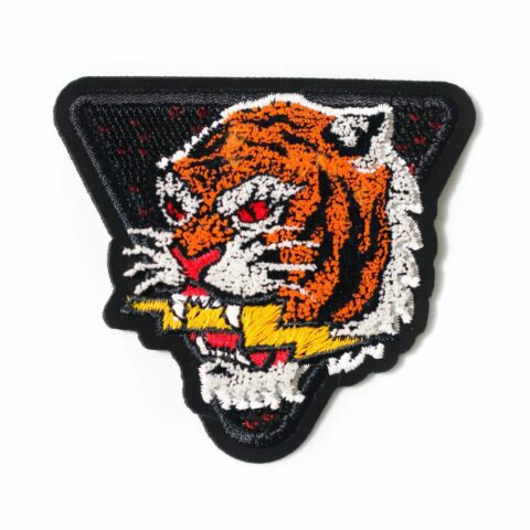 Tiger chenille badge embroidered patch