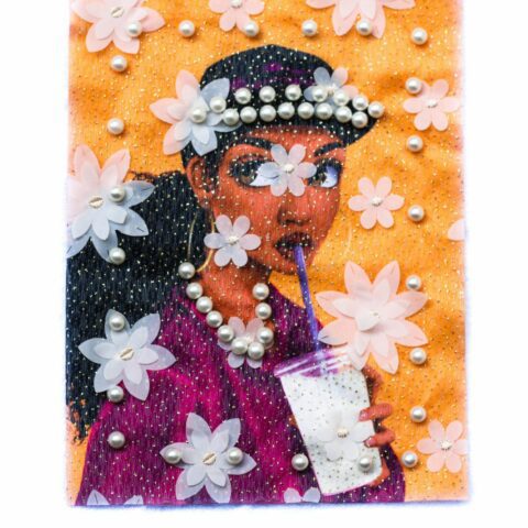 Flower girl fabric patches
