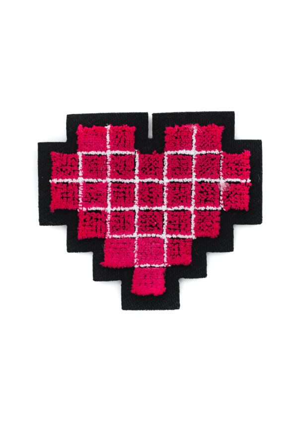 Small digitize heart chenille patches