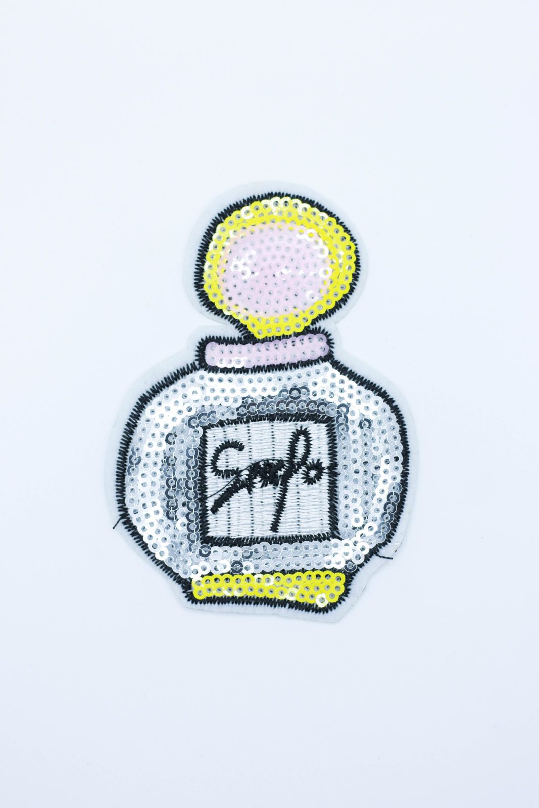 Yellow lipstick Iron on sequin patches - Creo Piece