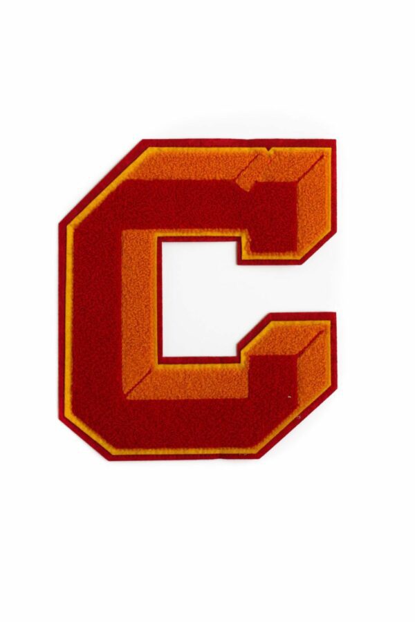 Letter C iron on varsity patches
