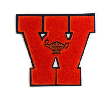 Letter W iron on letterman varsity patches