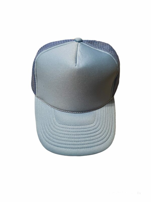 Premium Blank Contrast Mesh trucker hats dark gray
