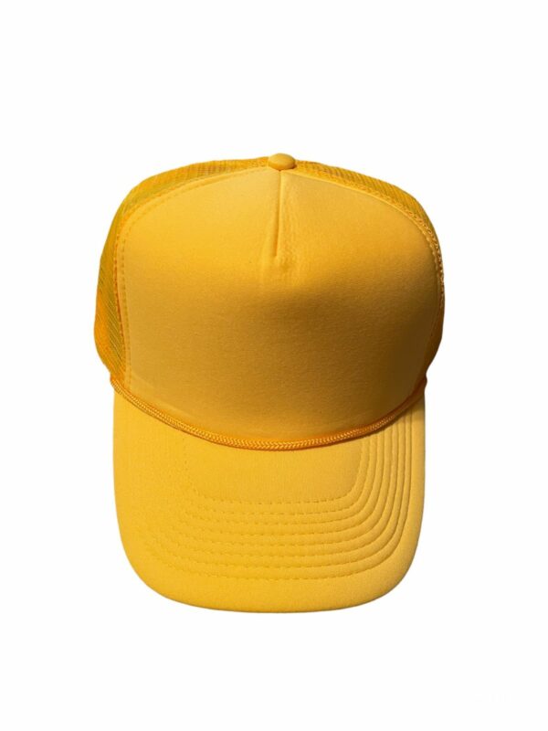 Premium Blank Contrast Mesh trucker hats mustard