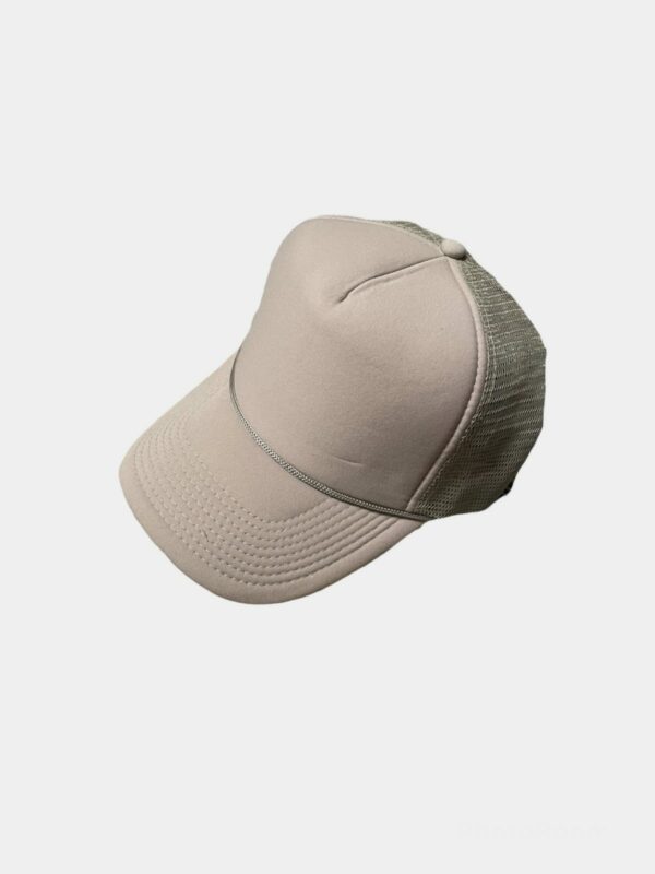 Premium Blank Contrast Mesh trucker hats in gray
