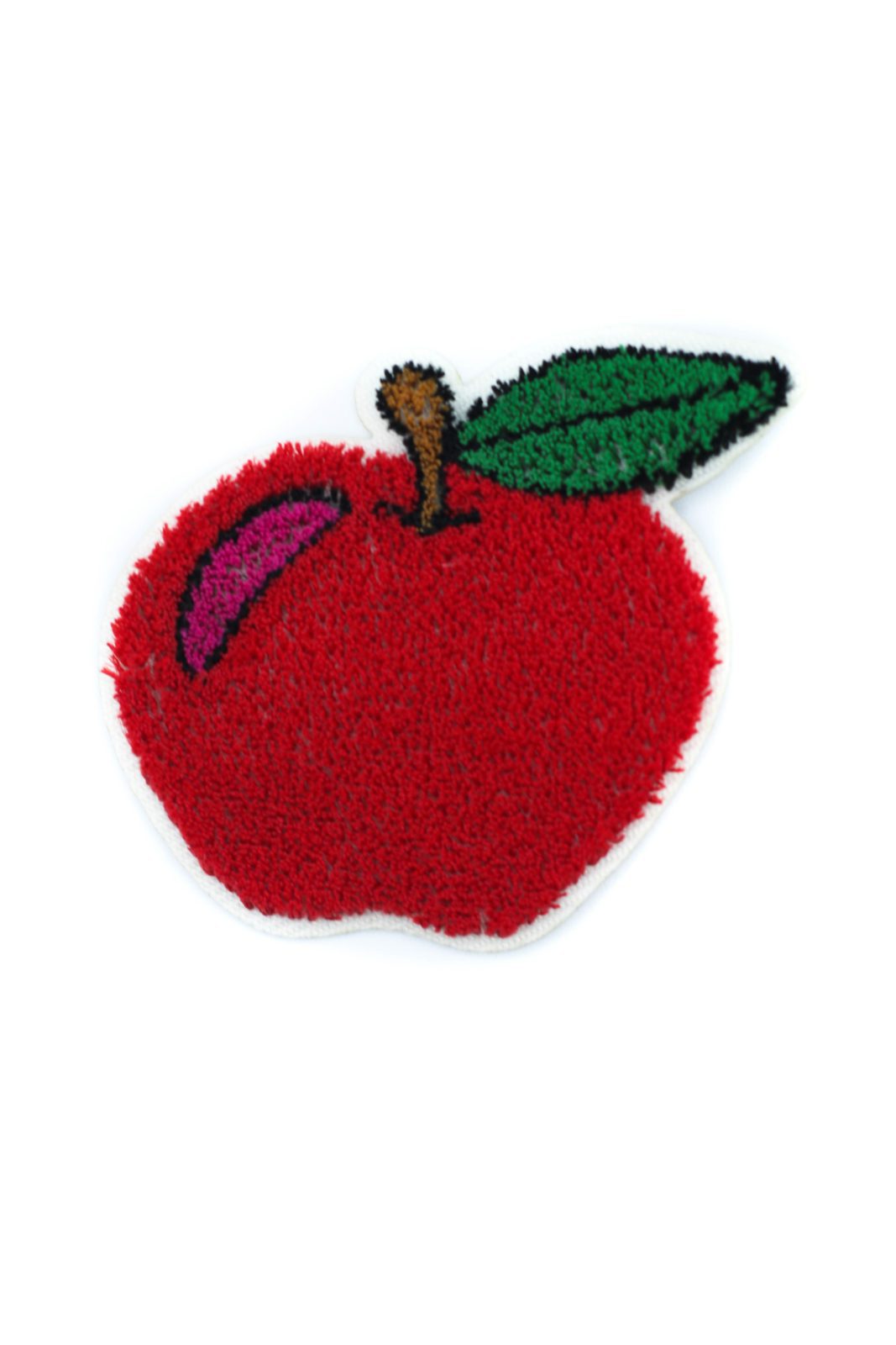 Red apple iron on chenille patches