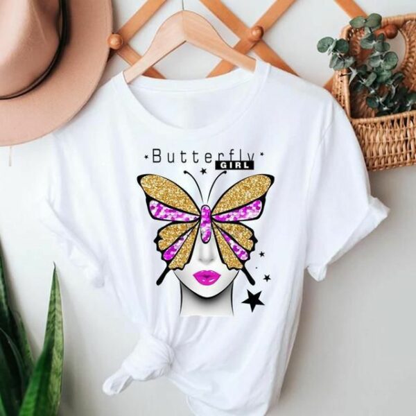 Butterfly girl graphic t-shirt