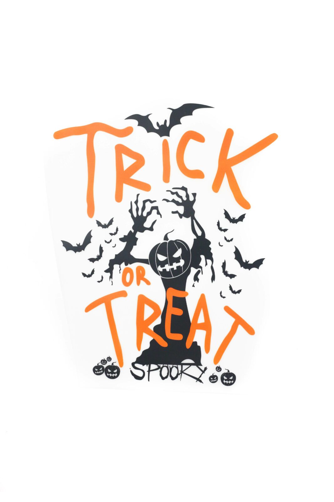 Spooky trick or treat halloween heat transfers