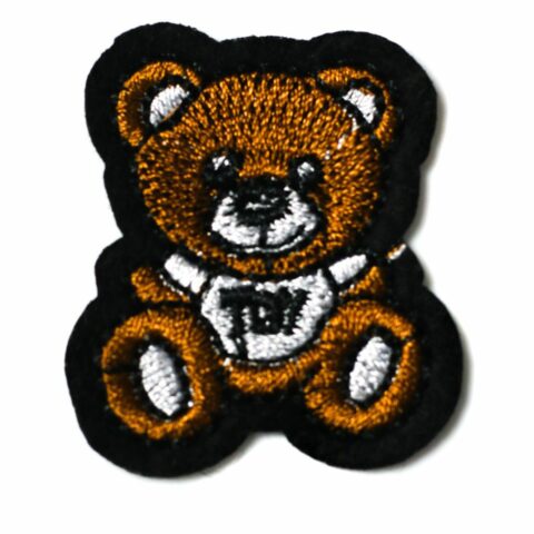 Brown bear iron on embroidery patches