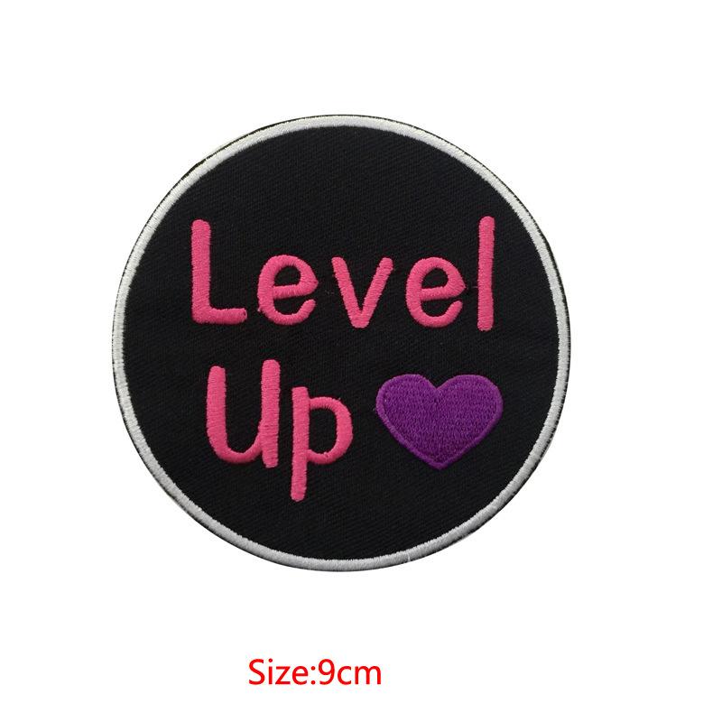 Level up Iron on embroidery patches