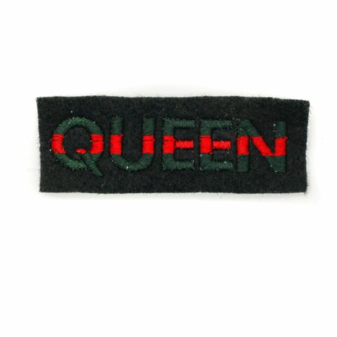 Queen iron on embroidery patches