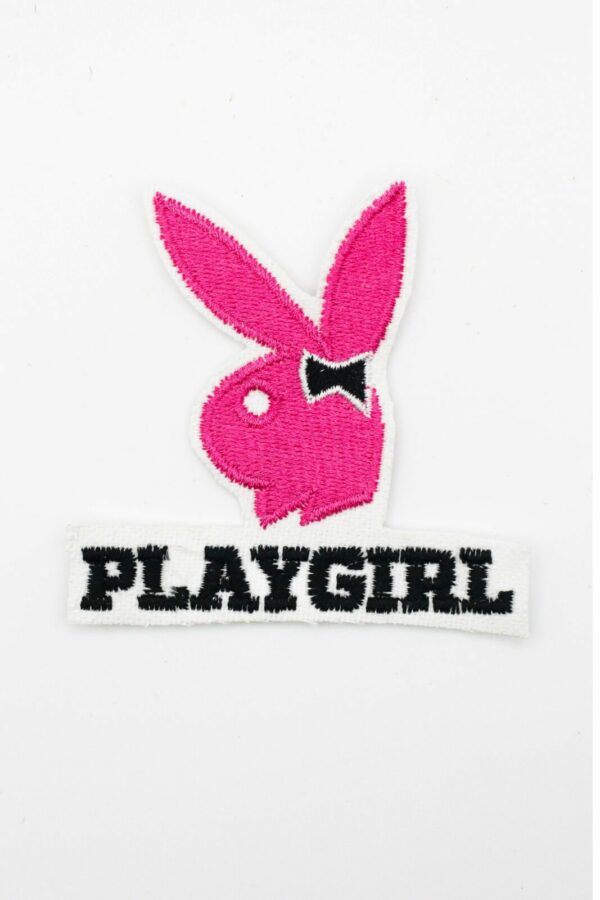 Play girl iron on embroidery patches
