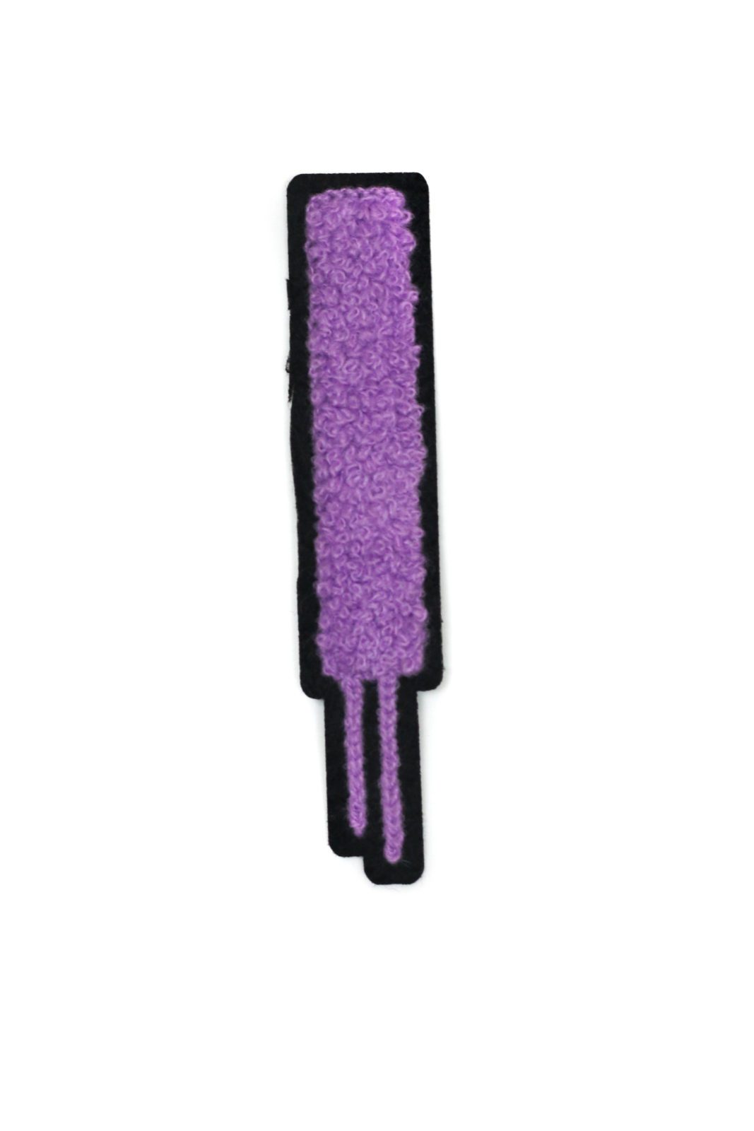Purple drip letter I iron on chenille patches