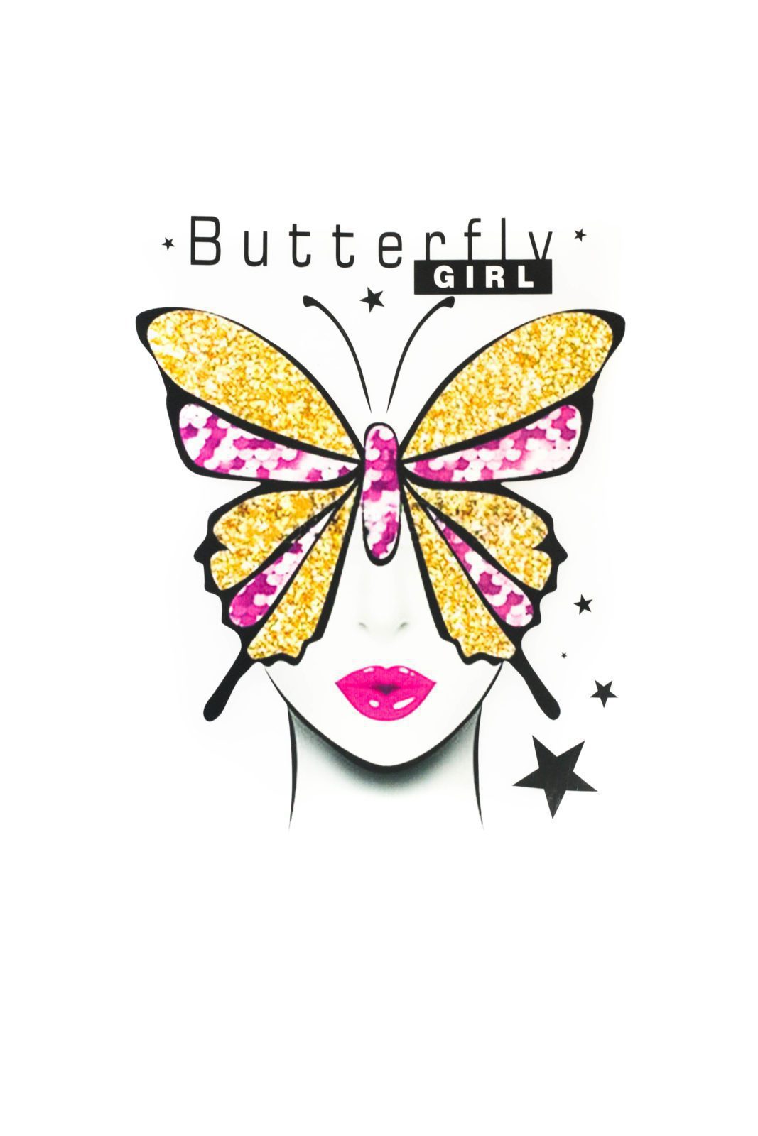 Butterfly girl Iron on Heat transfer patches