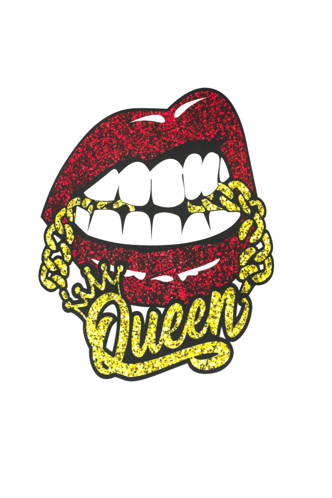 Queen lip Iron on heat transfer patches