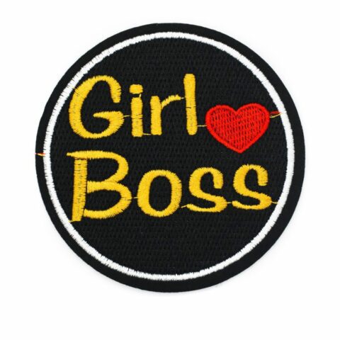 Girl boss Iron on embroidery patches