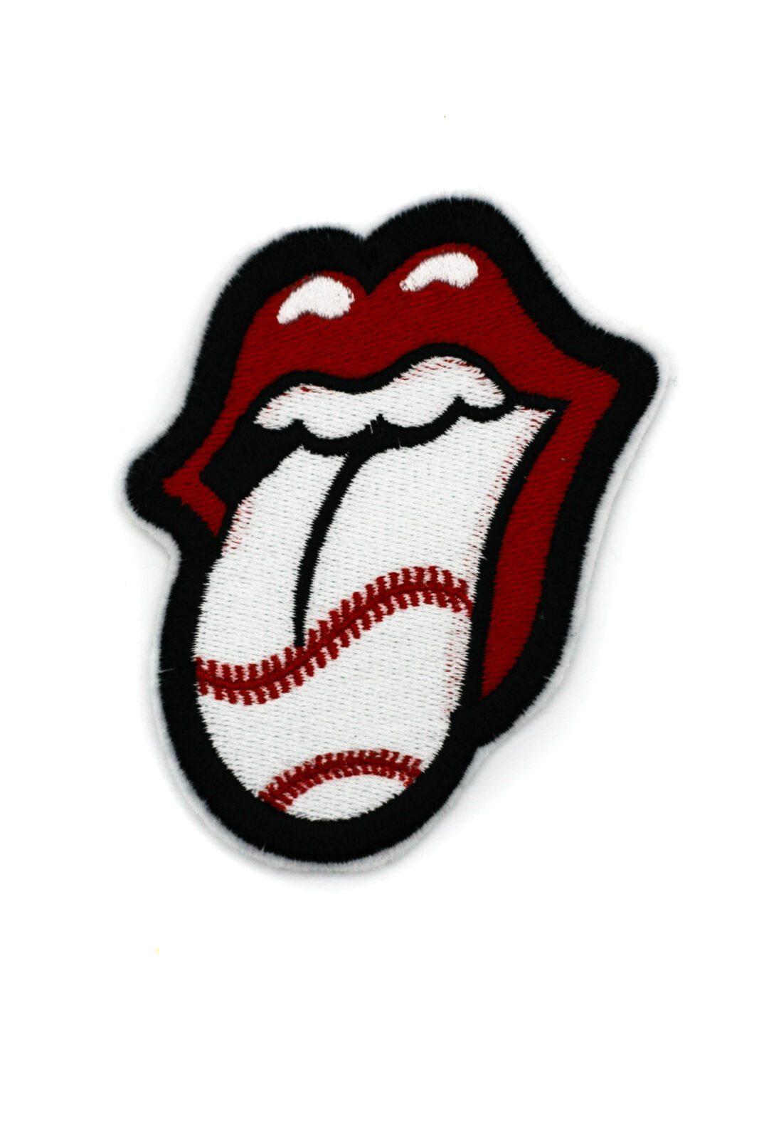 Baseball tongue iron on patches