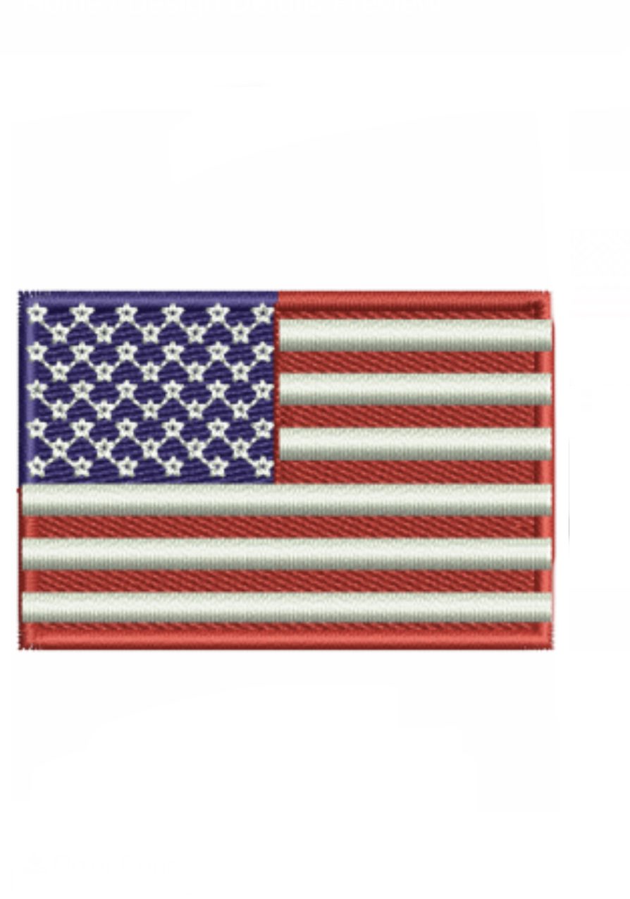American flag iron on embroidery patch