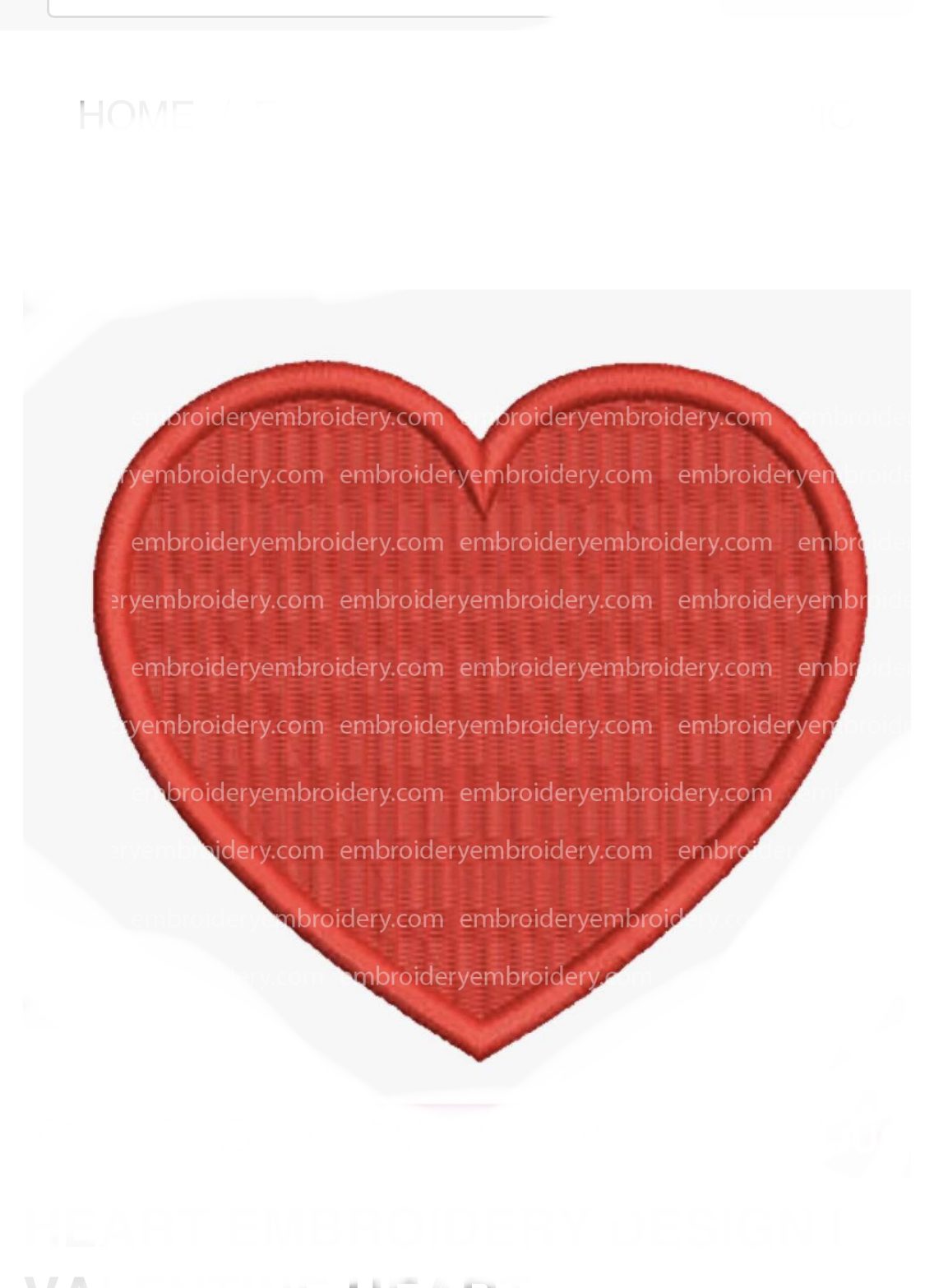 Red heart iron on embroidery patches