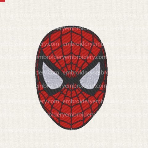 Spiderman face iron on embroidery patch