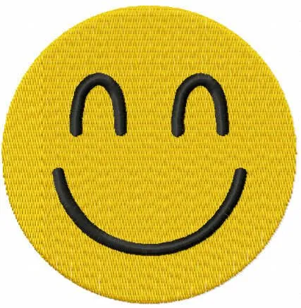 happy smiley iron on patch