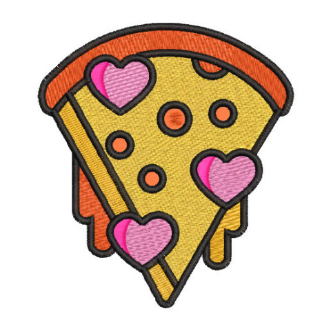 Pizza Slice Embroidery iron on patches