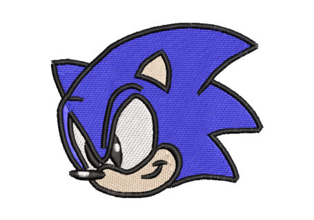 Sonic Face Embroidery iron on patch