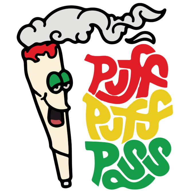 Puff puff pass colorful  DTF iron on heat transfers