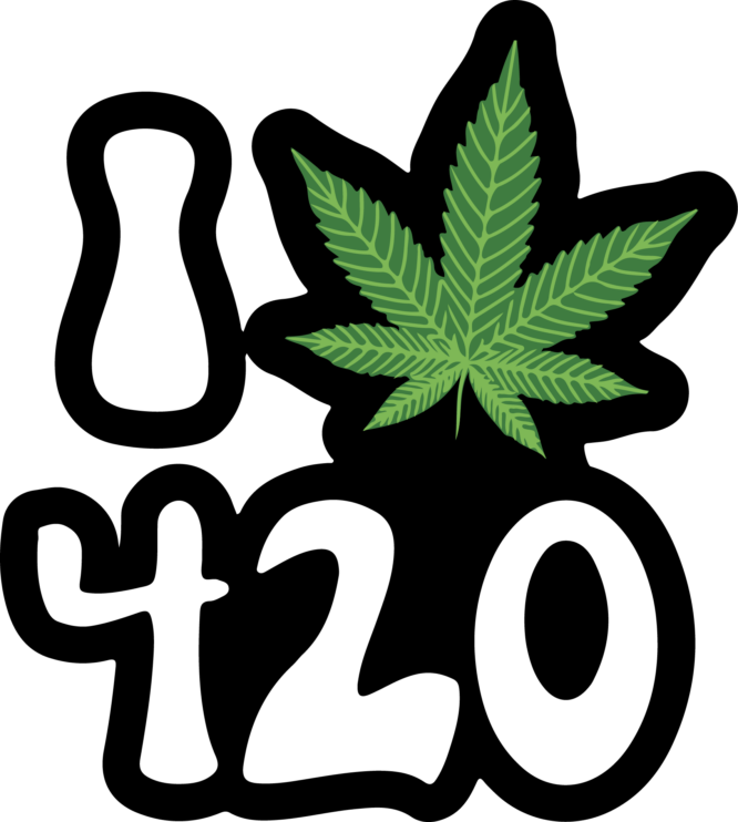 I love cannabis 420 iron on heat transfers