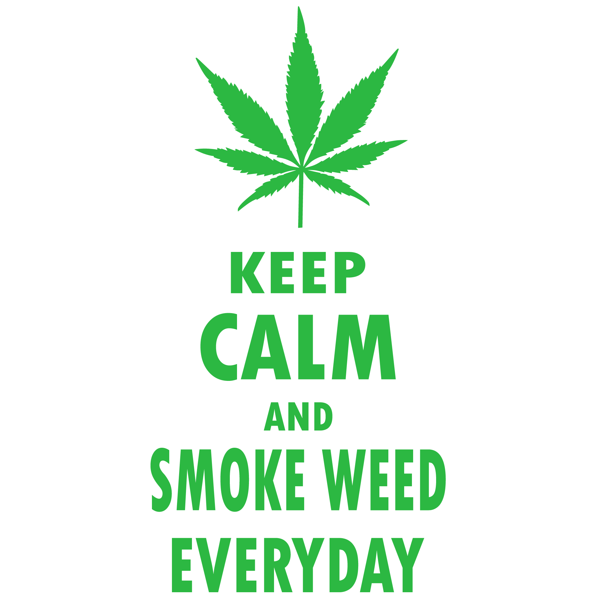 keep calm and smoke weed everyday DTF iron on heat transfers