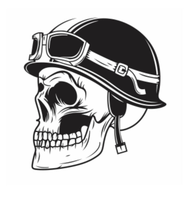 Ride Skull iron on heat transfer - Creo Piece